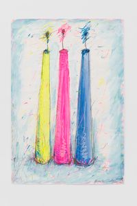 Trilogische Türme [Trilogical Towers] by Renate Bertlmann contemporary artwork painting, works on paper, drawing