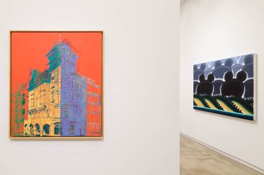 Exhibition view: Roger Brown & Andy Warhol, Politics, Rhetoric, Pop, Kavi Gupta, Elizabeth Street, Chicago (2 September–22 November 2016). Courtesy Kavi Gupta, Chicago.