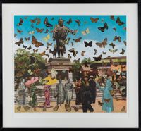 The Butterfly Man – Tokyo (in homage to Damien Hirst) by Peter Blake contemporary artwork works on paper, print
