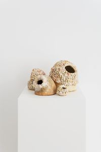 Cascos relicarios by Maria Yelletisch contemporary artwork sculpture