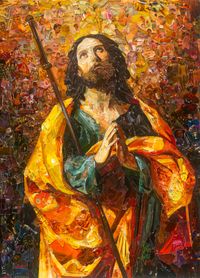 Repro (Saints): Saint James, The Greater, after Guido Reni by Vik Muniz contemporary artwork print