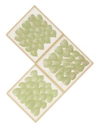 Edibles Triptych – NTUC Finest, Freshmart Singapore, Perilla Leaves, 52 g, 52 g, and 50 g by Haegue Yang contemporary artwork print