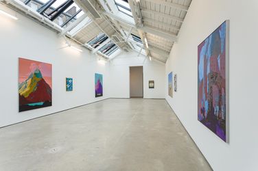 Exhibition view: Alex Dordoy, The Weather Channel, The Modern Institute, Osborne Street, Glasgow (3 September–30 October 2021). Courtesy the Artist and The Modern Institute/Toby Webster Ltd, Glasgow. Photo: Patrick Jameson.