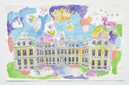 the pastel country palace by Karen Kilimnik contemporary artwork 2