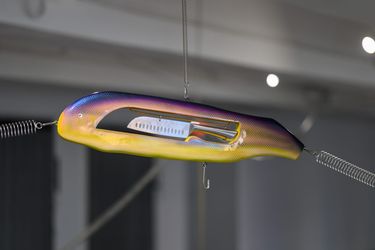 Exhibition view: Aki Sasamoto, Sounding Lines, Para Site, Hong Kong (16 March–28 July 2024). Courtesy Para Site. Photo: Felix S.C. Wong.