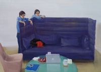 A Blue Sofa by Jina Park contemporary artwork painting