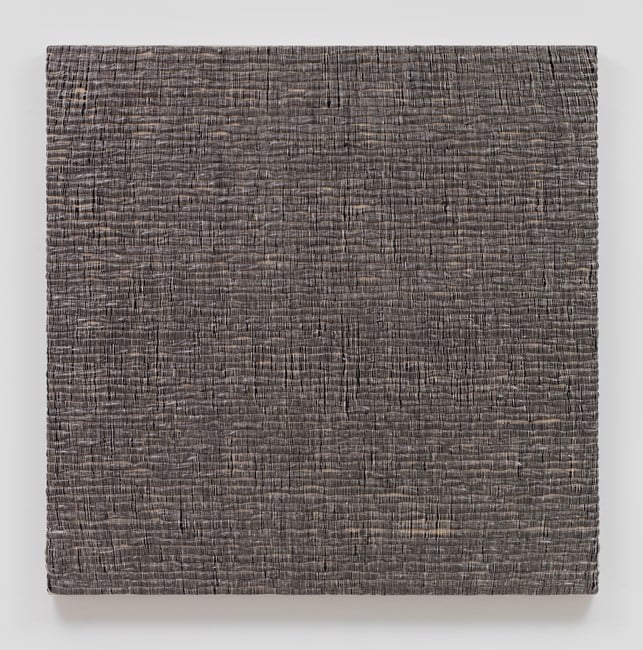 Woven Solid as Weft, Square (Black) #1 by Analia Saban contemporary artwork
