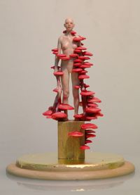 Red Mushroom by Dongwook Lee contemporary artwork mixed media