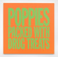 POPPIES PACKED WITH DRUG TREATS by John Giorno contemporary artwork painting