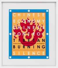 Chinese Economy Tibetan Burning India 2013 by Hamish Fulton contemporary artwork print