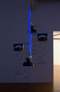 Black Light Spirals by Ross Manning contemporary artwork installation