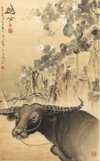 Buffalo by Gao Jianfu contemporary artwork painting, works on paper, drawing