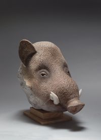 Boar's Head by Jean-Marie Fiori contemporary artwork sculpture