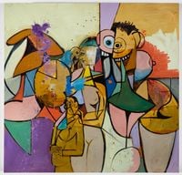 The Day They All Got Out by George Condo contemporary artwork painting, drawing