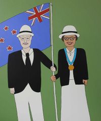 Nana and Grandad, 1994 (New Zealand Gothic) by Ayesha Green contemporary artwork painting, works on paper
