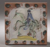 Cavalier et cheval by Pablo Picasso contemporary artwork sculpture, ceramics