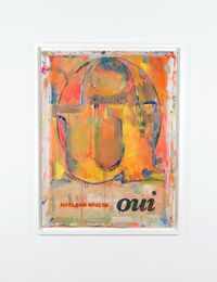 Oui by Harland Miller contemporary artwork painting, works on paper, drawing