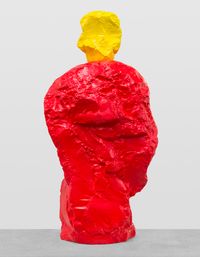 yellow red nun by Ugo Rondinone contemporary artwork sculpture