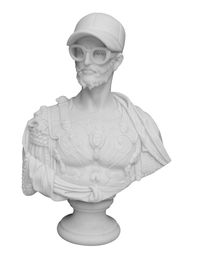 Hipster in Stone (Roman) by Leo Caillard contemporary artwork sculpture