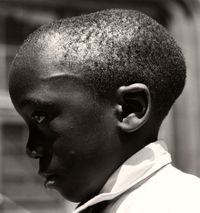 Boy's Head, Harlem Document (Boy with Elongated Head) by Aaron Siskind contemporary artwork photography