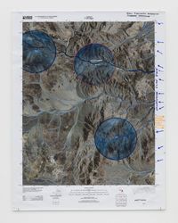 Death Valley Water Map (Anvil Spring Canyon West) by Oscar Tuazon contemporary artwork mixed media