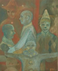Figures from a paralysing dream by Harry Rothel contemporary artwork painting, works on paper