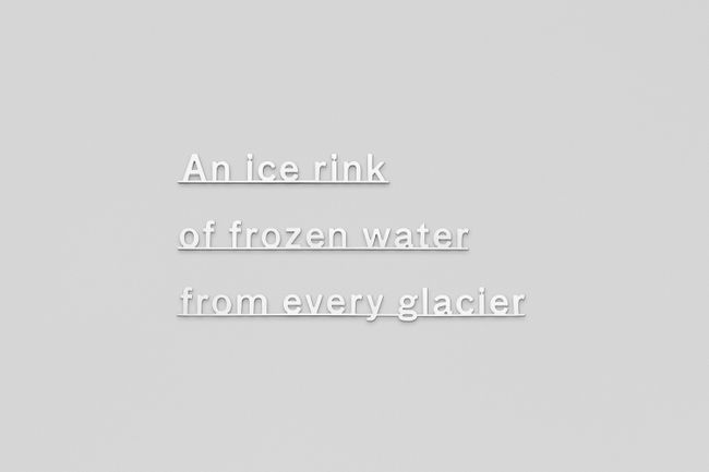 IDEAS - (An ice rink - of frozen water - from every glacier) by Katie Paterson contemporary artwork