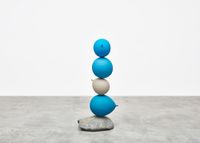 Untitled (Short People), Blue, Blue, Grey, Blue by Gimhongsok contemporary artwork sculpture