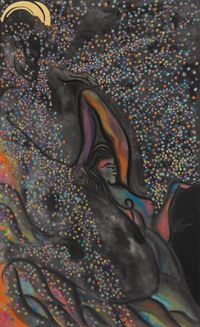 Satyr and Selkie 2 by Chris Ofili contemporary artwork painting, drawing