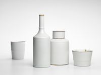 Cup, Bottle, Lidded Jar, Bowl by Kirsten Coelho contemporary artwork ceramics