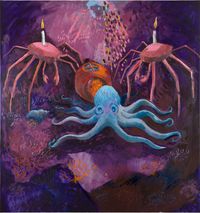 Crabs by Charles Hascoët contemporary artwork painting