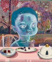 Celestial diners I by Ndidi Emefiele contemporary artwork painting, mixed media