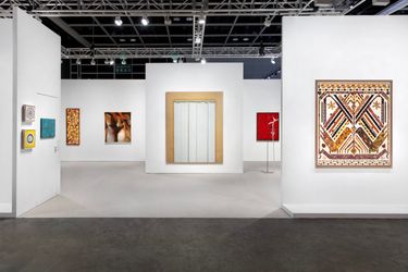 Installation view of Tina Kim Gallery | Booth 3D08 at Art Basel Hong Kong. Courtesy of Tina Kim Gallery. Photo by Sebastiano Pellion di Persano.