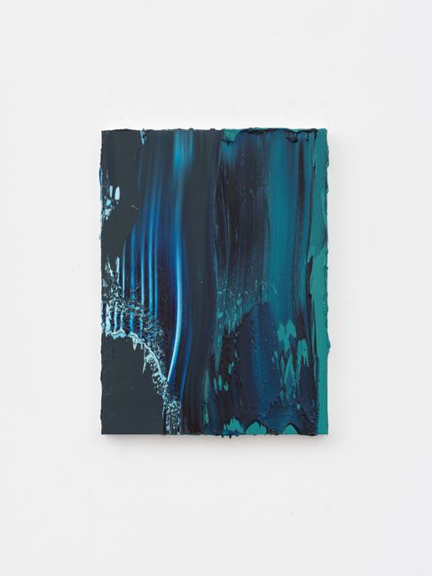 Untitled (Scheveningen Blue Deep/Graphite Grey) by Jason Martin contemporary artwork