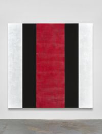 Untitled (White, Black, Red, Beveled) by Mary Corse contemporary artwork painting
