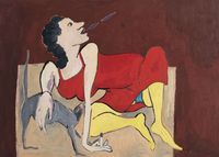 Smoking by Cathy Josefowitz contemporary artwork painting, works on paper