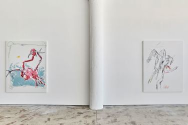 Exhibition view: Lera Derkach, Lettre à mon poète, Simchowitz DTLA, Los Angeles (11 October–4 November 2023). Courtesy Simchowitz.