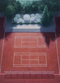 Untitled (Tennis Court) by Melanie Siegel contemporary artwork painting, works on paper