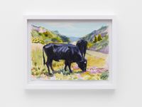 Black Cows by Liu Xiaodong contemporary artwork painting, works on paper