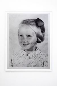 Untitled [Photograph of Aneria Thomas age 5, the first baby born on the NHS] by Jeremy Deller contemporary artwork print