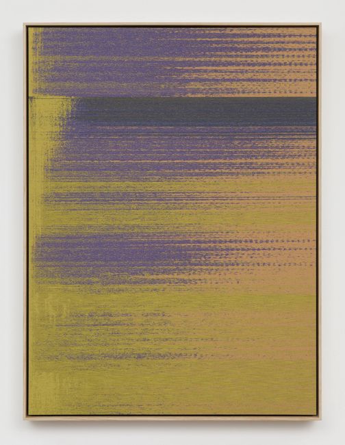 Negative Entropy (Seishoji Zazen, Priests' Prayer, Full Width, Purple Gold, Quad) by Mika Tajima contemporary artwork