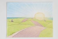 Ode to Tommy Orange #2 by Robin Lowe contemporary artwork works on paper, drawing