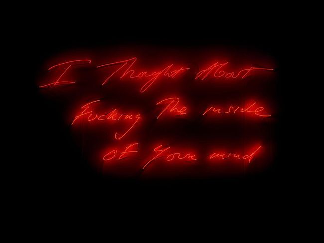 I Thought About Fucking The inside of Your mind by Tracey Emin contemporary artwork