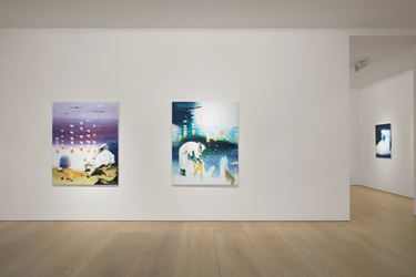 John Kørner, Apple Bombs, 2016, Exhibition view at Victoria Miro Mayfair, London. Courtesy the Artist and Victoria Miro. © John Kørner.