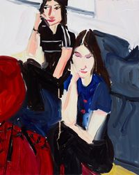Carlotta and Esme by Chantal Joffe contemporary artwork painting