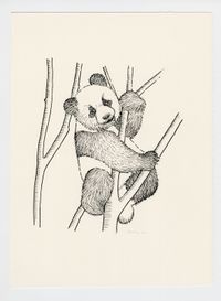Panda Cub by Sean Landers contemporary artwork works on paper, drawing