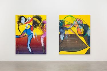 Exhibition view: Daniel Richter, punser die zukunft, GRIMM, New York (12 November 2019–4 January 2020). Courtesy GRIMM.