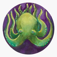 Green Octopus 2 by Charles Hascoët contemporary artwork painting