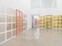 Contemporary art exhibition, Daniel Buren, New Grids: Bas-reliefs, situated works, 2021 at Galeria Nara Roesler, São Paulo, Brazil