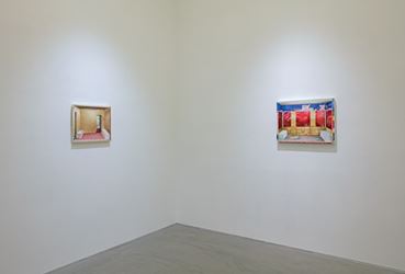 Exhibition view: Matthias Weischer, Traces to nowhere, Lehmann Maupin, Hong Kong (8 September—3 October 2015). Courtesy the artist and Lehmann Maupin, New York and Hong Kong. Photo: Kitmin Lee.